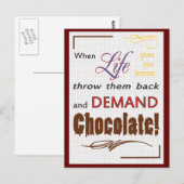 Demand Chocolade Briefkaart (Voorkant / Achterkant)