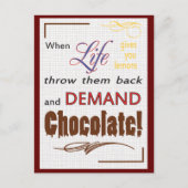 Demand Chocolade Briefkaart (Voorkant)