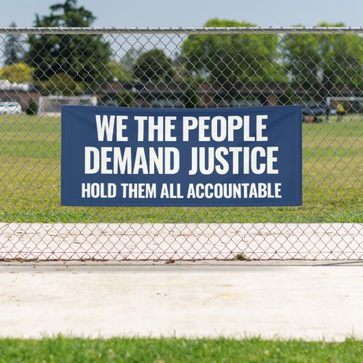 Demand Justice | 6 Ft Banner | Blauw (Insitu)