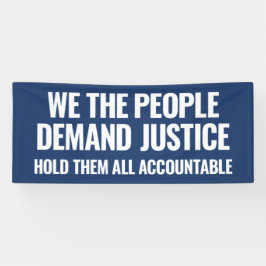 Demand Justice | 6 Ft Banner | Blauw