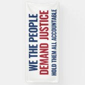 Demand Justice | 6 Ft Banner | wit (Verticaal)