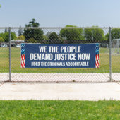 Demand Justice | 8 Ft Banner | Blauw (Insitu)
