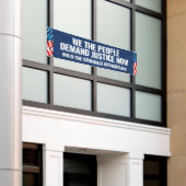 Demand Justice | 8 Ft Banner | Blauw (Buitenkant Gebouw)