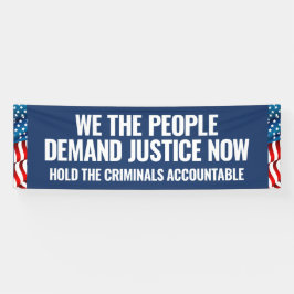 Demand Justice | 8 Ft Banner | Blauw