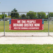 Demand Justice | 8 Ft Banner | Rood (Insitu)