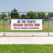 Demand Justice | 8 Ft Banner | wit (Insitu)