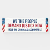 Demand Justice | 8 Ft Banner | wit (Horizontaal)