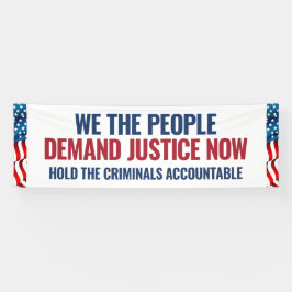 Demand Justice | 8 Ft Banner | wit