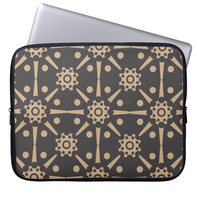  demasapparaat naadloze retroflectratroon achtergr laptop sleeve (Voorkant)