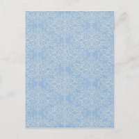 demask21 LIGHT BLUE WHITE DAMASK DECORATIVE SCROLL