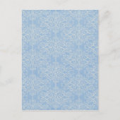 demask21 LIGHT BLUE WHITE DAMASK DECORATIVE SCROLL Briefkaart (Voorkant)