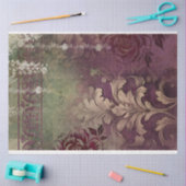 Demask Floral Shabby Chic textuur effect patroon Tissuepapier (Craft)