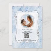 *~* Demask Photo - RSVP - QR Diamond Wedding Kaart (Achterkant)