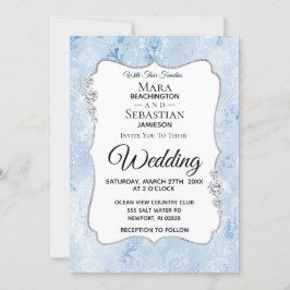 *~* Demask Photo - RSVP - QR Diamond Wedding Kaart