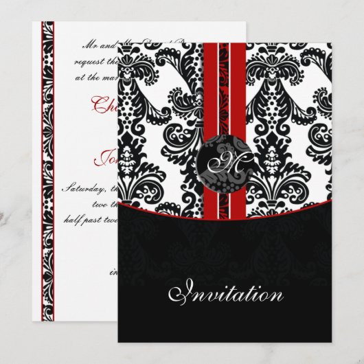 demask red bruiloft kaart (Voorkant / Achterkant)