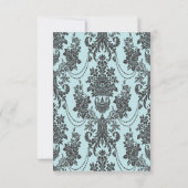 demask rozen lichtblauw en zwart afstuderen kaart (Achterkant)