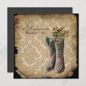 demask western country cowboy kaart (Voorkant / Achterkant)