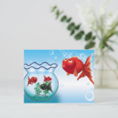 Demekin-Telescope Goldfish- Briefkaart (Staand voorkant)
