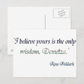 Demelza Poldark Briefkaart (Voorkant / Achterkant)