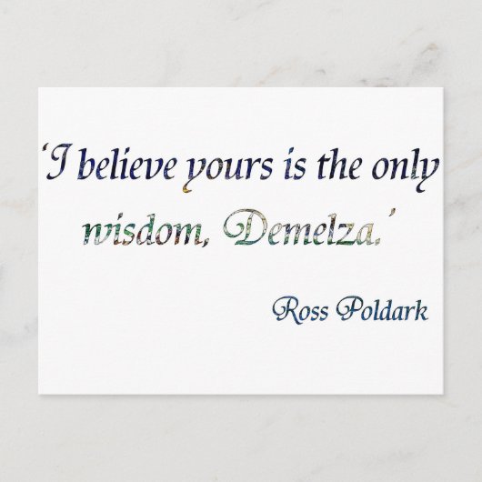 Demelza Poldark Briefkaart (Voorkant)