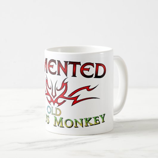 Demented old Circus Monkey Koffiemok (Voorkant rechts)