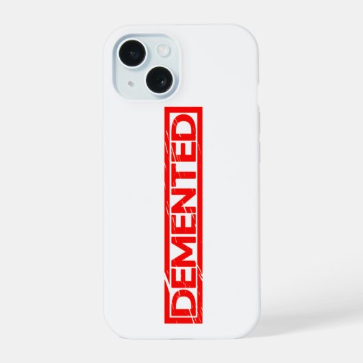 Demented Stamp iPhone 15 Case (Achterkant)