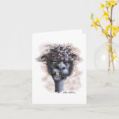 Dementerende Alpacatekenfilm Kaart (Gele Bloem)