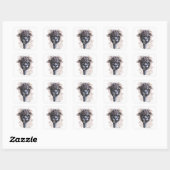 Dementerende Alpacatekenfilm Vierkante Sticker (Vel)