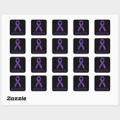 Dementia Advocate Black Square Sticker (Vel)
