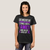 Dementia Awareness Ribbon Fighter Warrior T-shirt (Voorkant volledig)