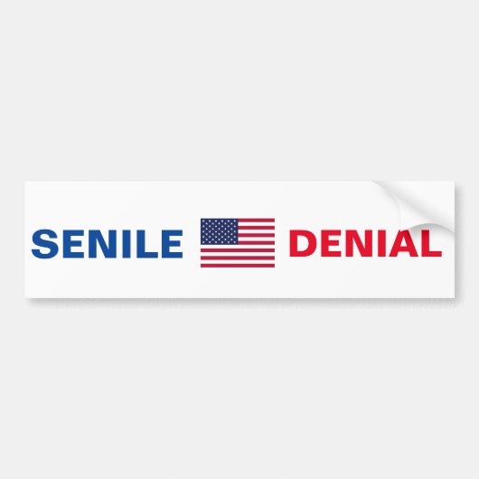 Dementia Joe Biden "SENILE DENIAL" bumpersticker (Voorkant)