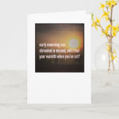 Dementia Journeys Haiku Kaart - Vroege rouw Zoon (Gele Bloem)