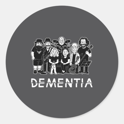 Dementia New Black _1  Ronde Sticker (Voorkant)