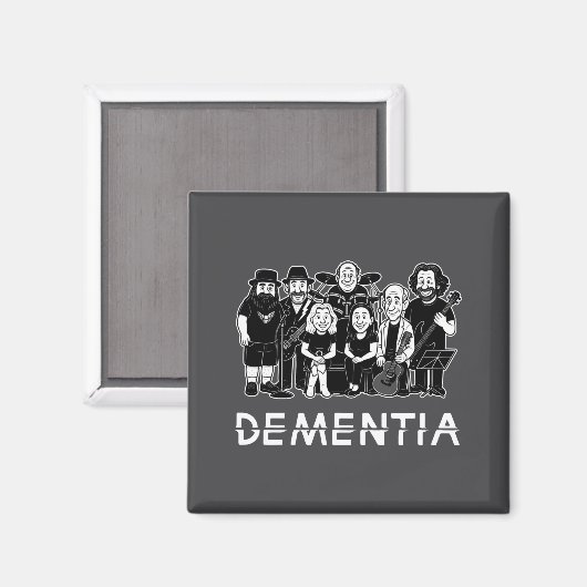 Dementia New Black  Magneet (Voorkant / Achterkant)