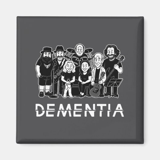 Dementia New Black  Magneet (Voorkant)