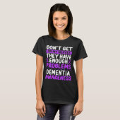 Dementia Ribbon Paarse Alzheimer T-shirt (Voorkant volledig)