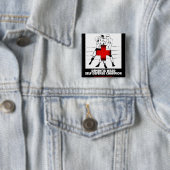 Dementia Ward Self Defense Champion Vierkante Button 5,1 Cm (In situ)
