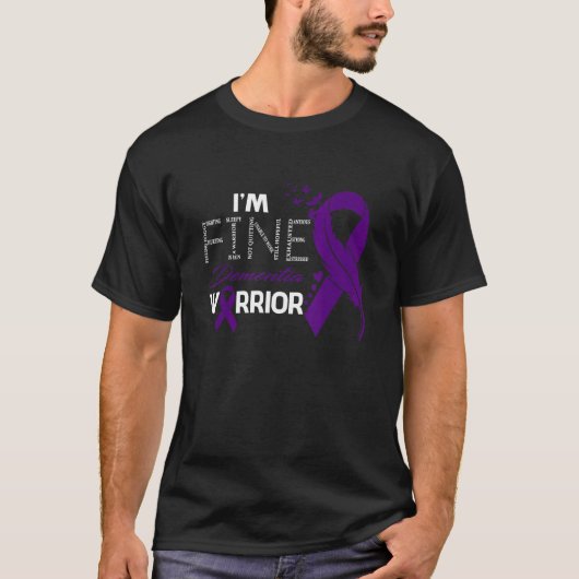 Dementia Warrior I'm Fine Feather T-shirt (Voorkant)