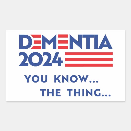 Dementie 2024: Dat weet je Rechthoekige Sticker (Voorkant)