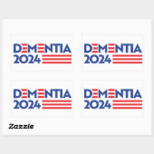 Dementie 2024 rechthoekige sticker (Vel)