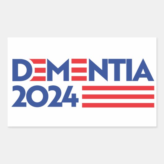 Dementie 2024 rechthoekige sticker (Voorkant)