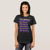 Dementie Alzheimer Warrior Ribbon T-shirt (Voorkant volledig)