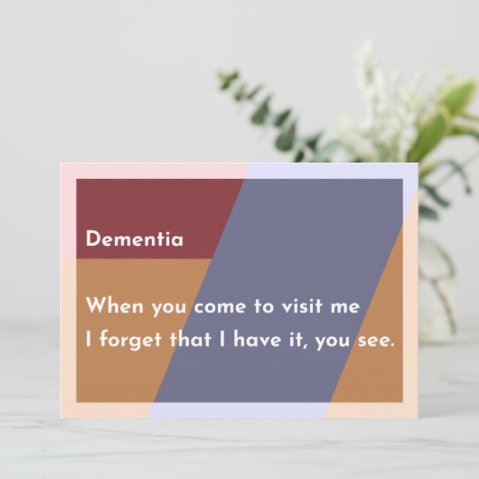 Dementie Bedankkaart (Staand voorkant)