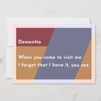 Dementie Bedankkaart