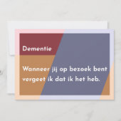 Dementie Bedankkaart (Voorkant)
