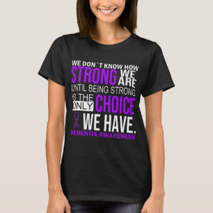 Dementie Bewustmaking Paars Ribbon Dement Alzheime T-shirt