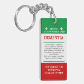 Dementie Medische Waarschuwing ICE veiligheid cont Sleutelhanger (Voorkant Links)
