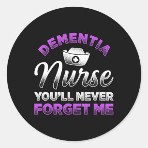 Dementie Verpleegster U zult mij Heimerheimer nooi Ronde Sticker