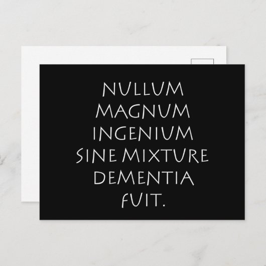 dementiefout van het mengsel Nullum magnum ingeniu Briefkaart (Voorkant / Achterkant)