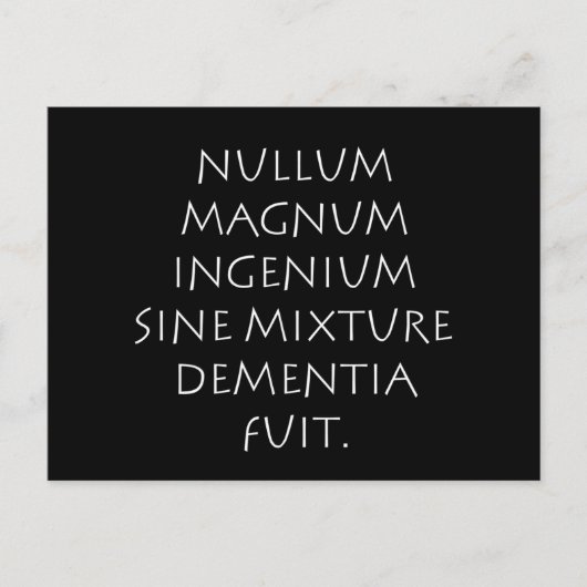 dementiefout van het mengsel Nullum magnum ingeniu Briefkaart (Voorkant)